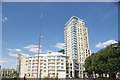 View of Circus Apartments and Ron Arad