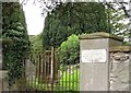 The gate to the ruined Templecranny church and graveyard