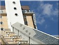 Looking up at Cascades Tower from the Thames Path #3