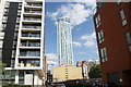 View of Hotel Novotel Canary Wharf from Cuba Street