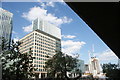 View of the building next to the Citibank building from Canary Wharf