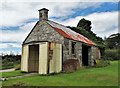 Disused building and bus shelter in Prestonmill