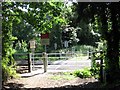 Railway crossing at the end of Church Lane