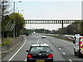 SJ3352 : Footbridge over the A483 at Junction 6 by David Dixon