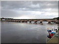 NT9952 : Berwick bridge from the docks by Stephen Craven