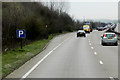 SJ3761 : Layby on the northbound A483 near Dodleston by David Dixon