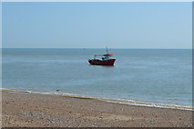 TR0716 : Fishing boat off Dungeness by N Chadwick