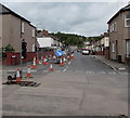 Pant Road roadworks August 2017, Crindau, Newport