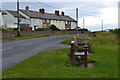 Seafront seats and houses, Beadnell