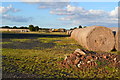 Straw bales and runway at former Winfield Airfield