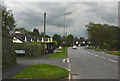 A bus stop on Barnston Road