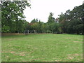 Public footpath leaves Thame Park near B4012 road