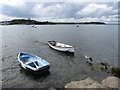 Rowing boats below Shore Road  one hour after  High Water