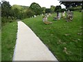 New path in Compton Abdale churchyard