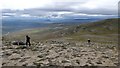 NH4883 : Walkers approaching the summit of Carn Chuinneag by Julian Paren