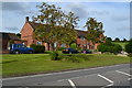 Houses beside the A4 at Froxfield