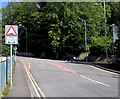 Warning sign - humps ahead to the left and right, Cardiff Road, Llantrisant