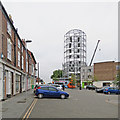 Steelwork at the top of Ilkeston Road