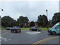 Busy roundabout in the High Street