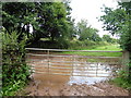 Muddy gateway at Dunscombe Farm