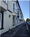 SY6779 : Oriel windows to houses in Commercial Road, Weymouth by Robin Stott