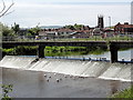 Footbridge and Weir over the River Tone