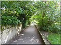 Footpath by the wall of Darley Abbey Park