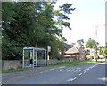 Bus stop and shelter by A6 south of Duffield