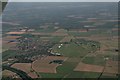 Feltwell, Golf Course, and oversize golf balls (radomes) at RAF Feltwell: aerial 2017