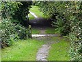 Old lane crossing a former railway