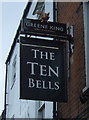 TG2208 : Sign for the Ten Bells public house, Norwich by JThomas