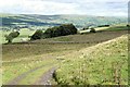 SD8988 : View down Wensleydale from the track to Burtersett Quarries by Alan Murray-Rust