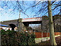 Metal bridge in a stone viaduct, Runcorn