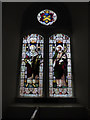 St Edmund, Marske - stained glass window with saints