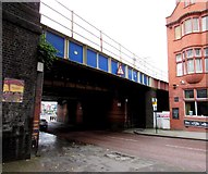SD5805 : Wallgate railway bridge, Wigan by Jaggery