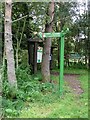 Signpost in Anagach Wood for the Speyside Way