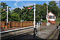 NY7146 : South Tynedale Railway - Alston signal box by Chris Allen
