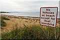 No vehicles on the beach