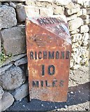 SE0498 : Old Milepost by the B6270, Grinton by Milestone Society