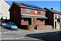 Rooftop solar panels on a Tonypandy corner