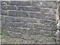 Bench mark on River Bollin Bridge, Langley Road