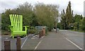 SK5601 : Giant chair along Braunstone Lane East by Mat Fascione