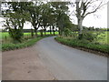 Road at the entrance to Monkscroft