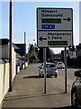 Directions sign facing Llantarnam Road, Llantarnam, Cwmbran