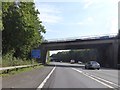 SJ8441 : End of southbound on slip road at M6 junction 15 by David Smith
