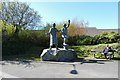 SW7821 : Memorial on the B3293 south-west of St.  Keverne village centre by Derek Voller