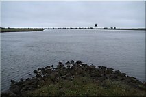 TF3639 : Land's end: confluence of the Haven (Witham) and Hobhole Drain by Chris