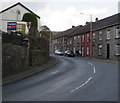 Bend in the B4278 Dinas Road, Penygraig