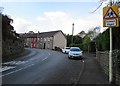 Warning sign - School/Ysgol, Dinas Road, Penygraig