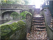 SE0324 : Steps on Sowerby Bridge FP150, Luddendenfoot by Humphrey Bolton